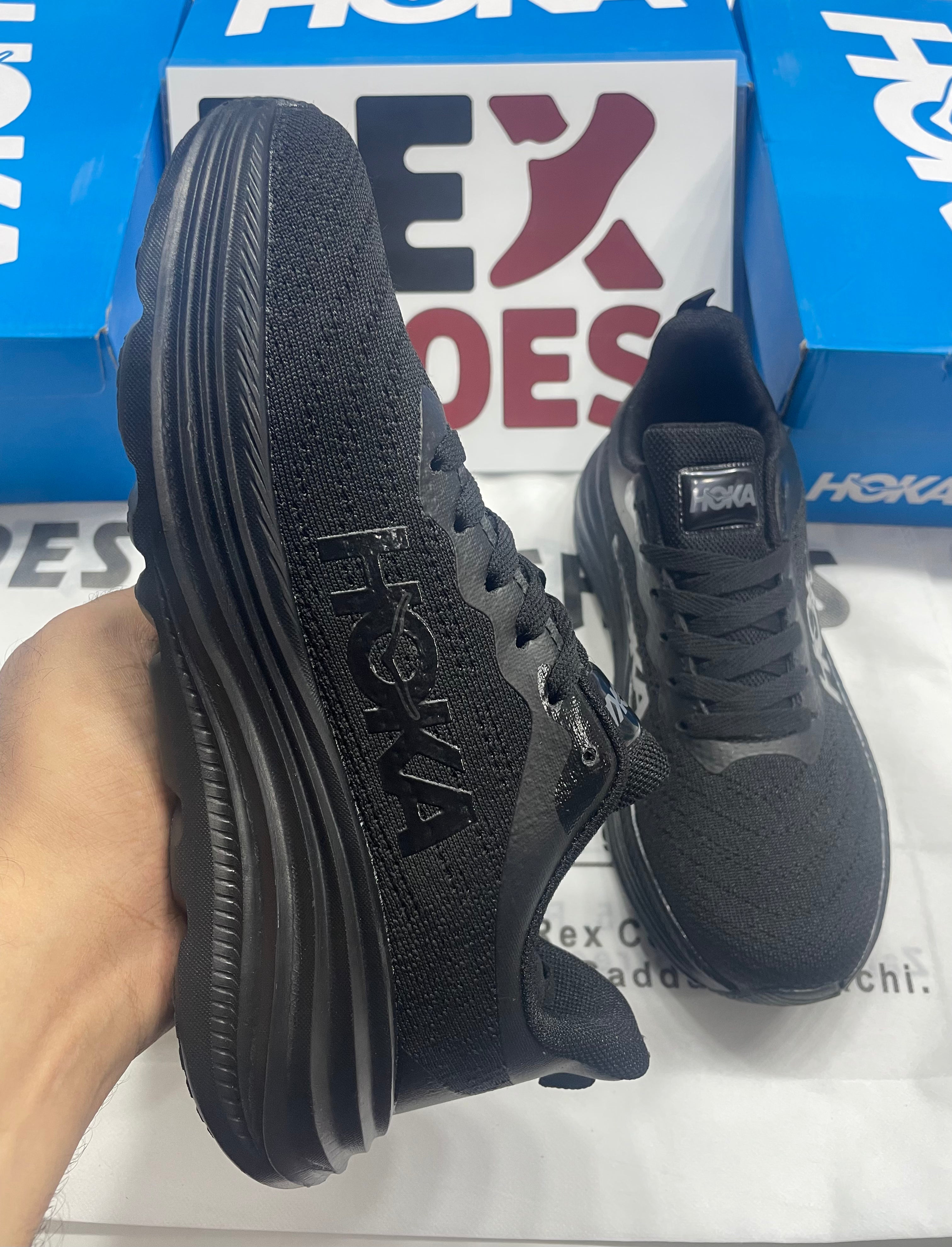HK BONDI RO815 (ALL BLACK) - Lightweight & Comfortable – REX SHOES